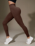 Legging Seamless Ribbed Basic "Must Have" Chocolat - comprar online