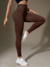 Legging Seamless Ribbed Basic "Must Have" Chocolat - tienda online