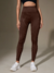 Legging Seamless Ribbed Basic "Must Have" Chocolat