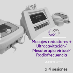 Masajes Reductores + Cavitador/ Mesoterapia/ Radiofrecuencia - 4 Sesiones - comprar online