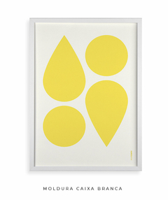 Quadro Decorativo Formas Amarelo - loja online