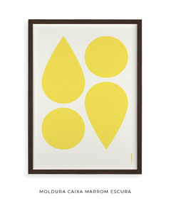 Quadro Decorativo Formas Amarelo