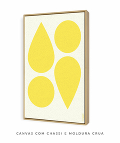 Quadro Decorativo Formas Amarelo