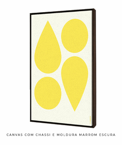 Quadro Decorativo Formas Amarelo - comprar online