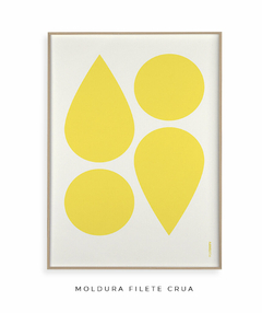 Quadro Decorativo Formas Amarelo - comprar online