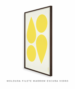 Quadro Decorativo Formas Amarelo