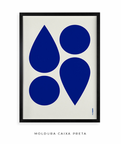 Quadro Decorativo Formas Azul