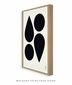 Quadro Decorativo Formas Preto - comprar online