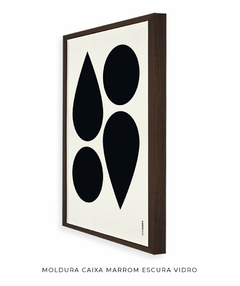 Quadro Decorativo Formas Preto - comprar online