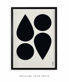 Quadro Decorativo Formas Preto - loja online