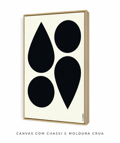 Quadro Decorativo Formas Preto - comprar online