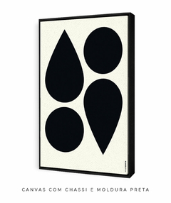 Quadro Decorativo Formas Preto - loja online