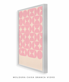 Quadro Decorativo Azulejo rosa - loja online