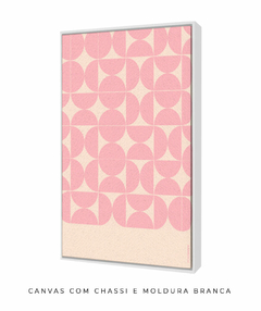 Quadro Decorativo Azulejo rosa - comprar online