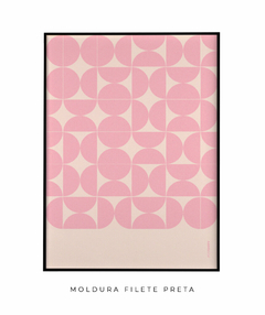 Quadro Decorativo Azulejo rosa - comprar online