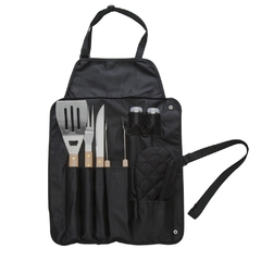 Kit Churrasco com 8 Peças com Avental