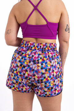 Short Beach Preto/Estampado M Kallango - Gelotti Sports