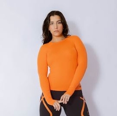 Camiseta Longa Dry Performance Laranja M Kallango