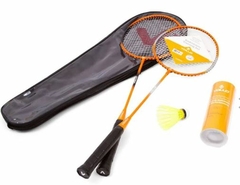 Kit Badminton 2 Raq + 3 Petecas - Vollo