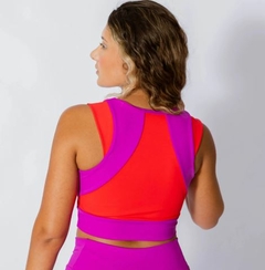 Top Sport c/ Ziper Performance Flor Violeta G Kallango - comprar online