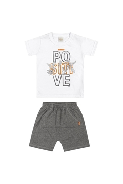 Conjunto masculino com camiseta e bermuda Positive 221188 - comprar online