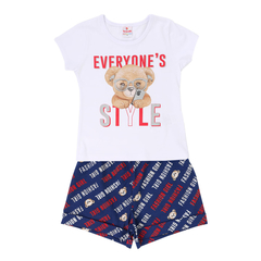 Conjunto Brandili blusa manga curta Urso style + short 24806