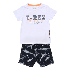 Conjunto Alakazoo camiseta manga curta T Rex + bermuda 34687