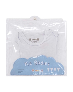 Kit de bodies básicos bebê unissex de algodão Brandili Baby 80131 - comprar online