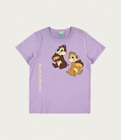 Camiseta infantil unissex "together is better Tico e Teco DIsney® " - roxo claro na internet