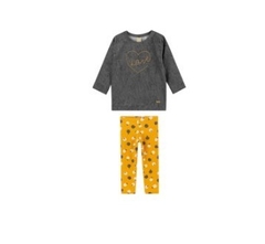 Conjunto blusão Love e legging amarela com estampa 173147 - comprar online