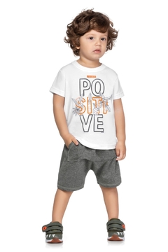 Conjunto masculino com camiseta e bermuda Positive 221188