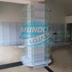 Gôndola de Coluna em Vidro Modulado (Medidas sob consulta)