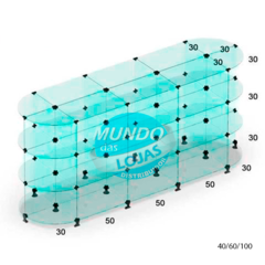 Gôndula De Vidro Oval 2,10x1,00x0,60m