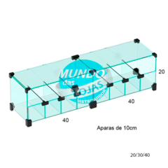 80x20cm - Baleiro de vidro modulado Temperado