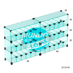 120x60cm - Baleiro de vidro modulado Temperado