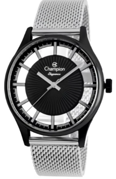 Relógio Prata e Preto Champion - CN20908I