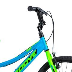 Bicicleta Infantil Groove Ragga Aro 20 Azul/Verde/Preto - Bikeweb