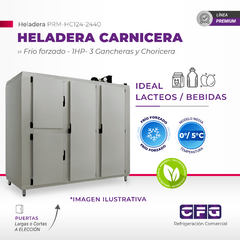 Heladera Carnicera Con Ganchera + Choricera 124 PIES ACERO INOX / PRM-HC124-2440 - comprar online