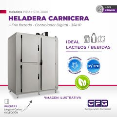 Heladera Carnicera Con Ganchera + Choricera 93 PIES ACERO INOX / PRM-HC93-2000 - comprar online