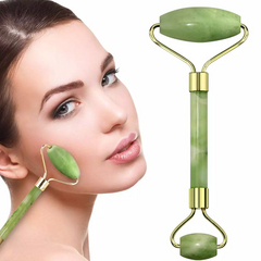 Masajeador Facial a Rodillo de Piedra Jade - comprar online