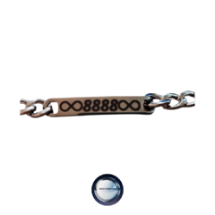 Pulsera Protección Divina 8888 en Eslabón Cubano de Acero Quirúrgico Grabovoi - tienda online