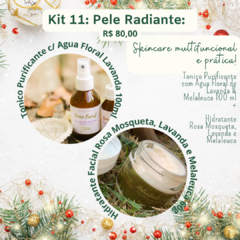 KIT PELE RADIANTE (Tonico Purificante c/ Agua Floral Lavanda 100ml + Hidratante Facial Rosa Mosqueta, Lavanda e Melaleuca 60g)