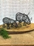 Escultura de Rinoceronte em Metal