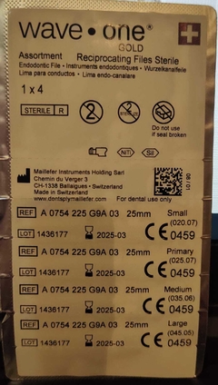 Limas Dentsply Sirona Wave One Gold Files 25mm Recip en internet