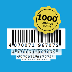 1000 Códigos de Barras EAN-13