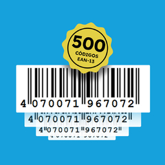 500 Códigos de Barras EAN-13