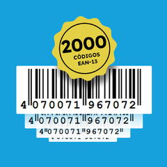 2000 Códigos de Barras EAN-13