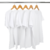 Kit 5 Camisetas Algodão Brancas Básicas Rezaria