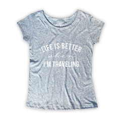 Camiseta Feminina Estampa Traveling