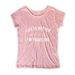 Camiseta Feminina Estampa Traveling - TSHRT COMERCIO DE VESTUARIO LTDA